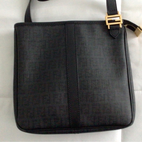 Fendi Crossbody Small Messenger Bag. Authentic with certificate. Charcoal. - Picture 4 of 9